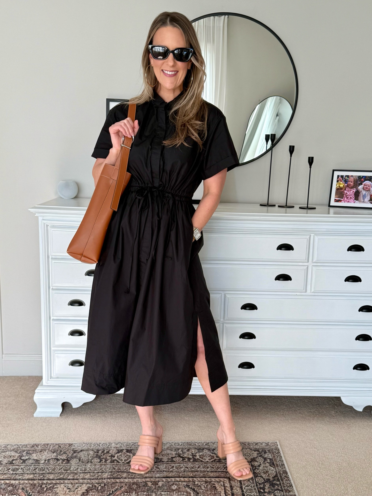 Can you believe it’s Walmart! Under $30. This dress looks so chic and the cinched waist is so flattering - especially anyone postpartum. 

The buttons are functional making it nursing friendly and pumping friendly 

Wearing an XS

Walmart Spring Dress | Free assembly spring collection | Nursing friendly workwear | black spring dress | spring church outfit | Walmart spring fashionn

#LTKFindsUnder50 #LTKWorkwear #LTKStyleTip