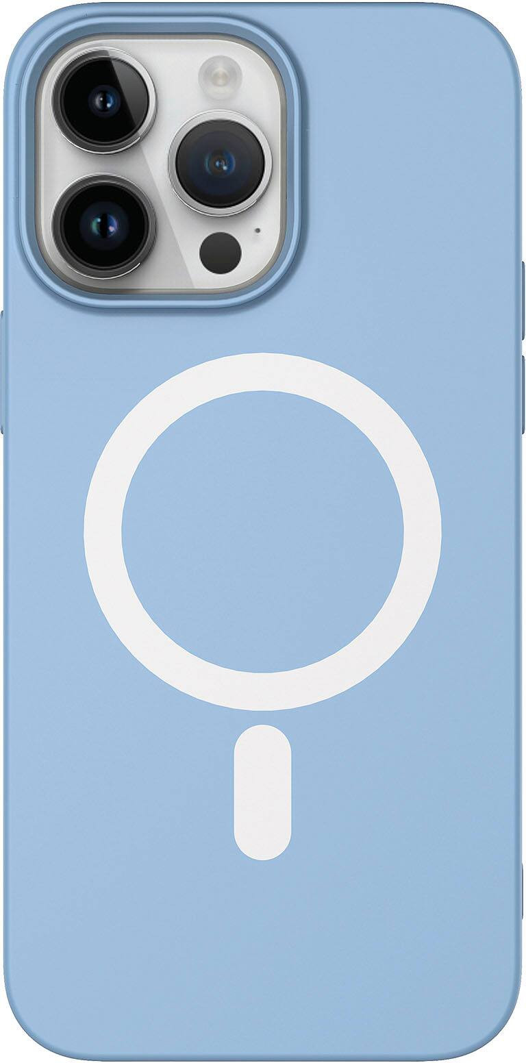 AMPD - Real Feel Soft Case with MagSafe for Apple iPhone 14 Pro Max - Pastel Blue | Best Buy U.S.
