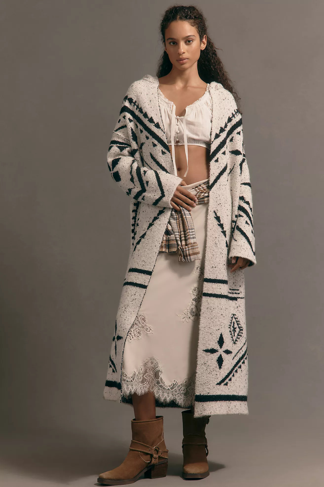 Pilcro Collared Hooded Sweater Duster | Anthropologie (US)