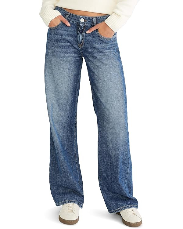 AEROPOSTALE Women's Low Rise Baggy Wide Leg Jean | Amazon (US)