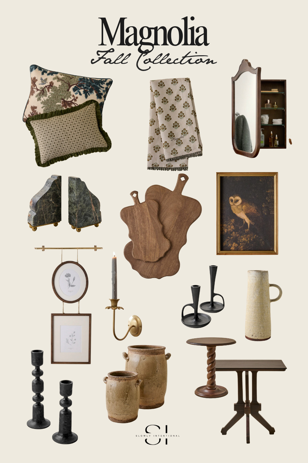 The Magnolia Fall Collection is here—and it’s everything we love about autumn wrapped in cozy textures and moody vintage vibes. Think hand-thrown pottery, sculptural candlesticks, scalloped-edge cutting boards, and antique-inspired artwork. These are the pieces that instantly warm up a home and tell a story, from a hallway sconce to embroidered pillows with that old-world charm.

Perfect for layering into your fall decor or gifting to yourself (because yes, you're worth the candlelit upgrade). Add just a piece or two—or tap to shop the full collection.

Magnolia home fall collection, fall home decor, vintage inspired home finds, Joanna Gaines fall decor, cozy neutral home, cottagecore kitchen, traditional fall decor, rustic fall style, pottery and vintage art, fall decorating ideas 

 #LTKHome