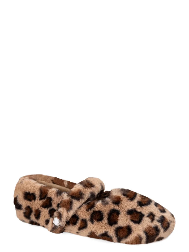Joyspun Women's Mary Jane Plush Slippers | Walmart (US)