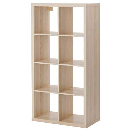Ikea KALLAX shelving unit white stained oak effect (77x39x147 cm) 8 shelf | Amazon (US)