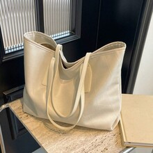 Minimalist Fashion Oversized One Shoulder Tote Bag Suitable For Commuting Daily Use | SHEIN