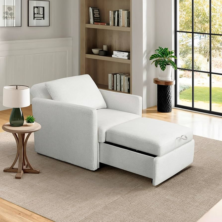 Serta® Bondi 36" Convertible Sleeper Chair, Cot-Size, Modern Farmhouse, Dream Coil® Comfort, Fi... | Amazon (US)