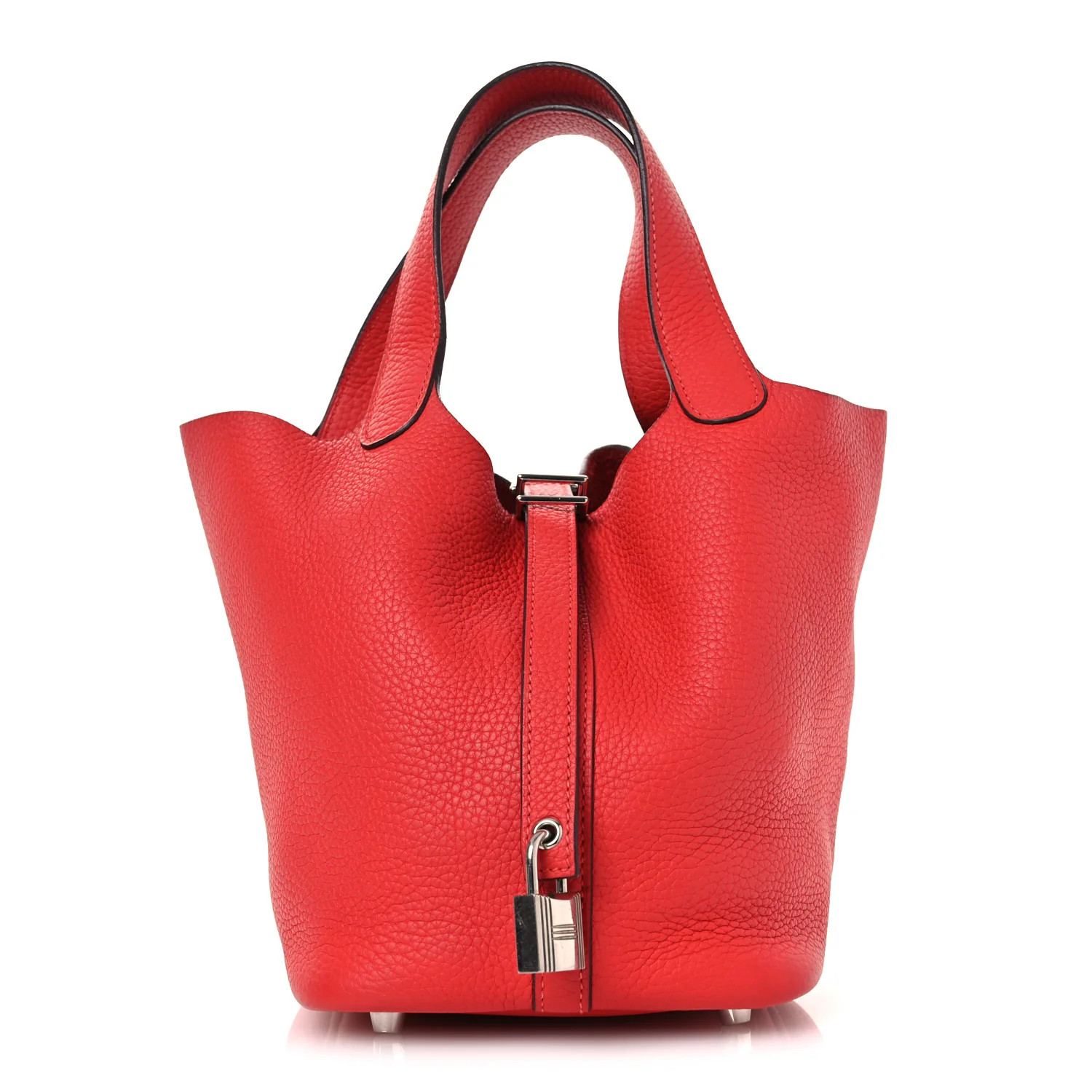 Hermes Taurillon Clemence Picotin Lock 18 PM Rouge Tomate 1853822 | FASHIONPHILE (US)