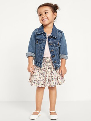 Printed Button-Front Twill Swing Skirt for Toddler Girls | Old Navy (US)
