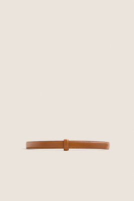 Camel Leather Skinny Belt | Tuckernuck (US)