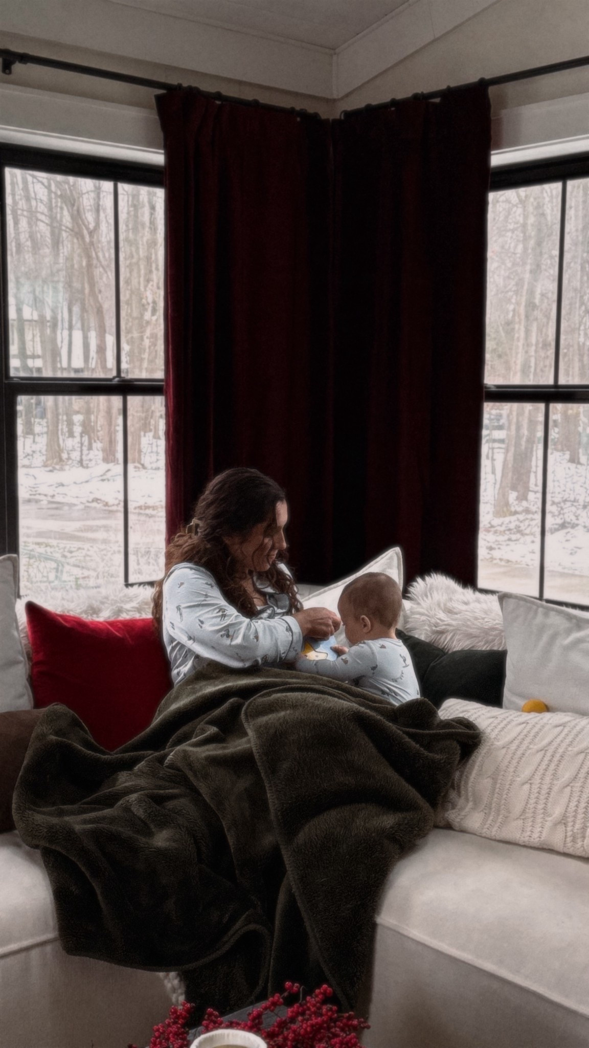 Cuddled up in our matching PJs 🥹 #LTKFall

#LTKHoliday