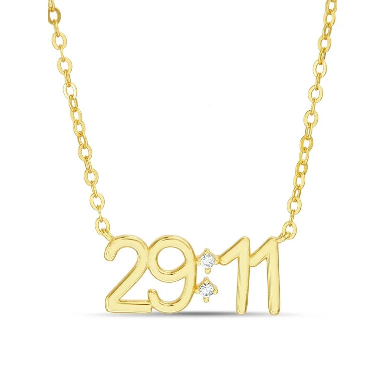 Brilliance Fine Jewelry Sterling Silver 14K Gold-Plated Bible Verse Jeremiah 29:11 16"+2" Necklac... | Walmart (US)