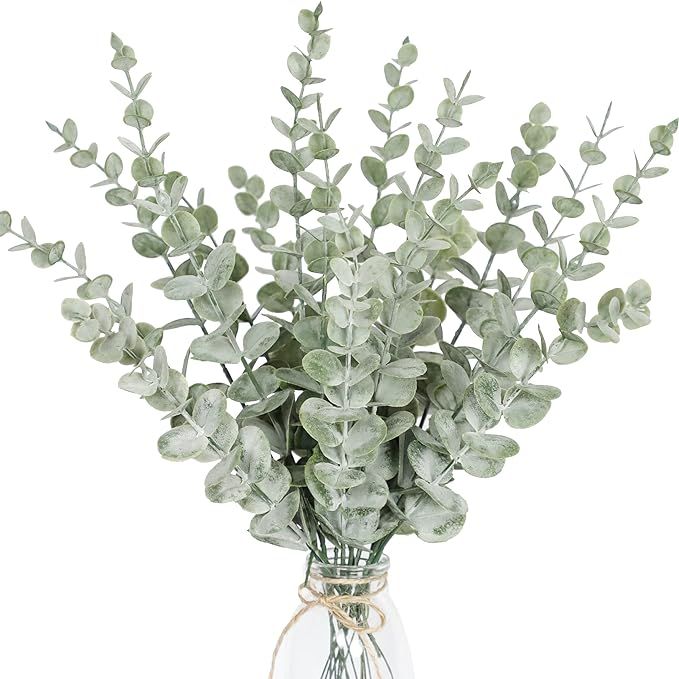 18pcs Eucalyptus Stems Artificial Eucalyptus Leaves Stems Artificial Fake Flowers for Home Office... | Amazon (US)