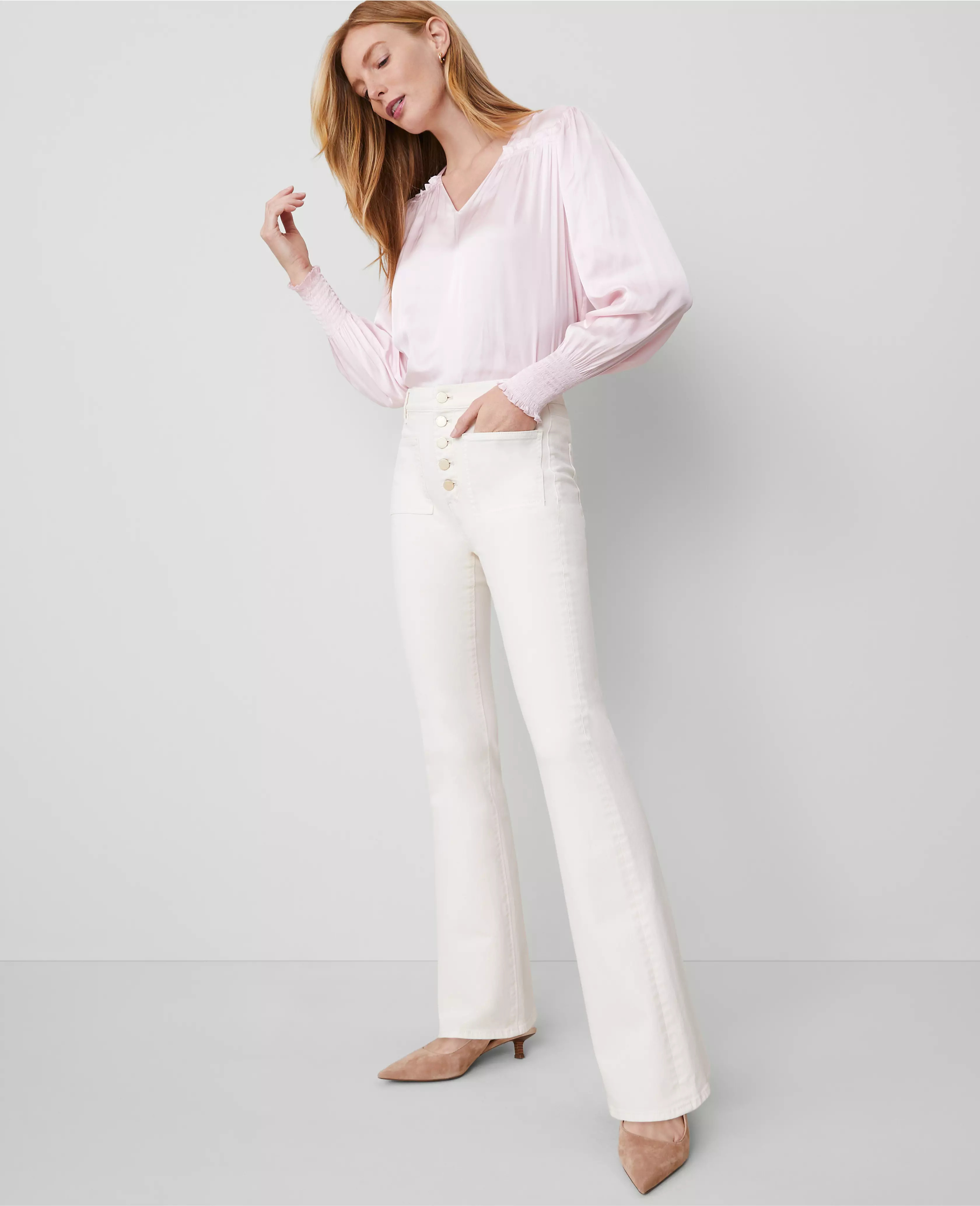 The Patch Pocket Flare Jean | Ann Taylor
