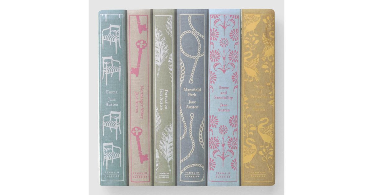 Jane Austen Novels  Stone Coaster | Zazzle | Zazzle