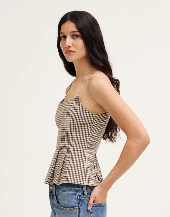 Darted Peplum Cami Top | Madewell