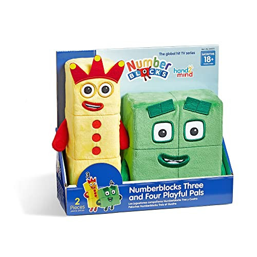 hand2mind Numberblocks Three & Four Playful Pals, Plush Figure Toys, Numbers for Toddlers, Preschool Math Learning Toys, Stuffed Animal Plushies, Counting Blocks, Soft Stuffies, Kids Birthday Gifts | Amazon (US)