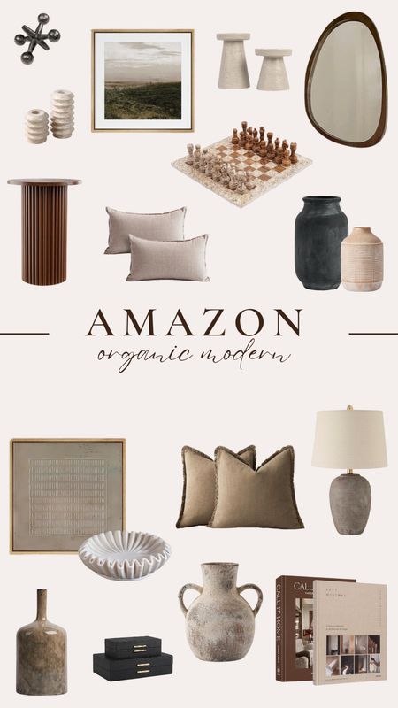 Organic modern home decor from Amazon 
•••
Home accents, coffee table decor, sideboard decor, earthy modern, neutral decor, stone, travertine, marble, coffee table books, candle holders

#LTKfindsunder100 #LTKfindsunder50 #LTKhome