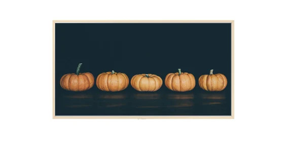 Pumpkins Frame TV Art Fall Halloween Instant Download Samsung | Etsy | Etsy (US)