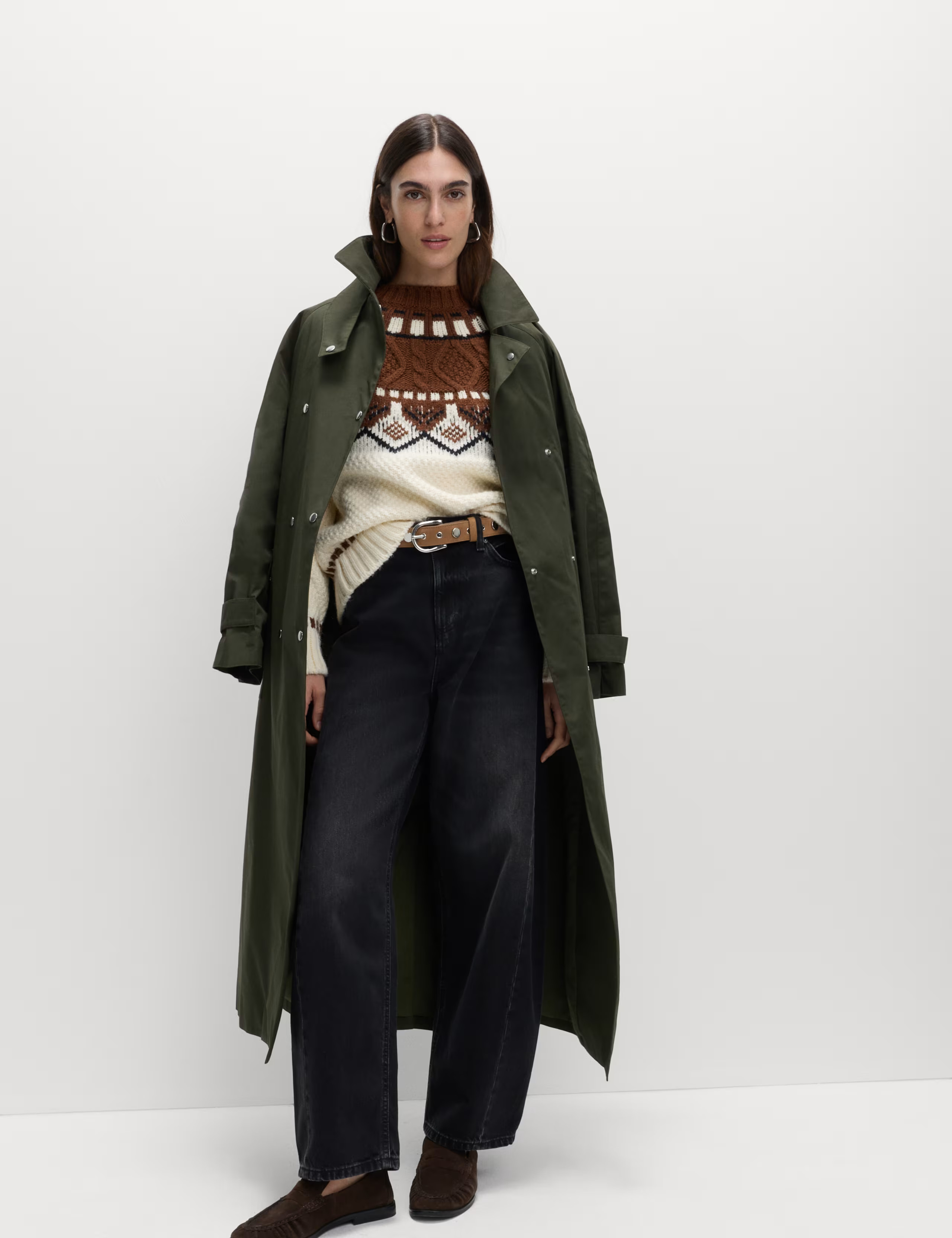 Fair Isle Cable Knit Crew Neck Jumper | Marks & Spencer (UK)