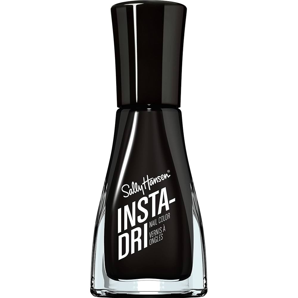 Sally Hansen Insta-Dri, Back to Black, Quick Dry, Long Lasting, Opaque, ShinyBlack Nail Polish | Amazon (US)