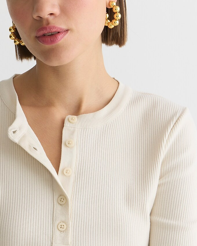 Vintage rib long-sleeve henley T-shirt | J. Crew US
