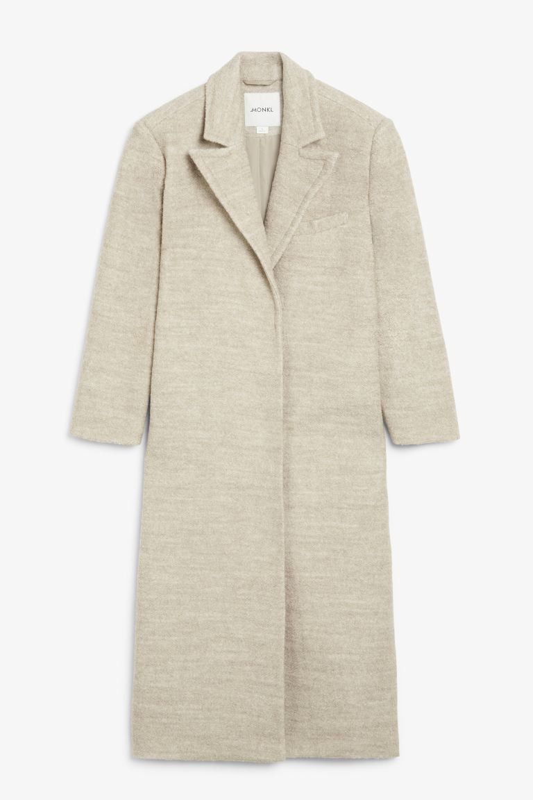 Mantel aus Wollmischung mit spitzem Revers - Beige - Ladies | H&M AT | H&M (DE, AT, CH, NL, FI)