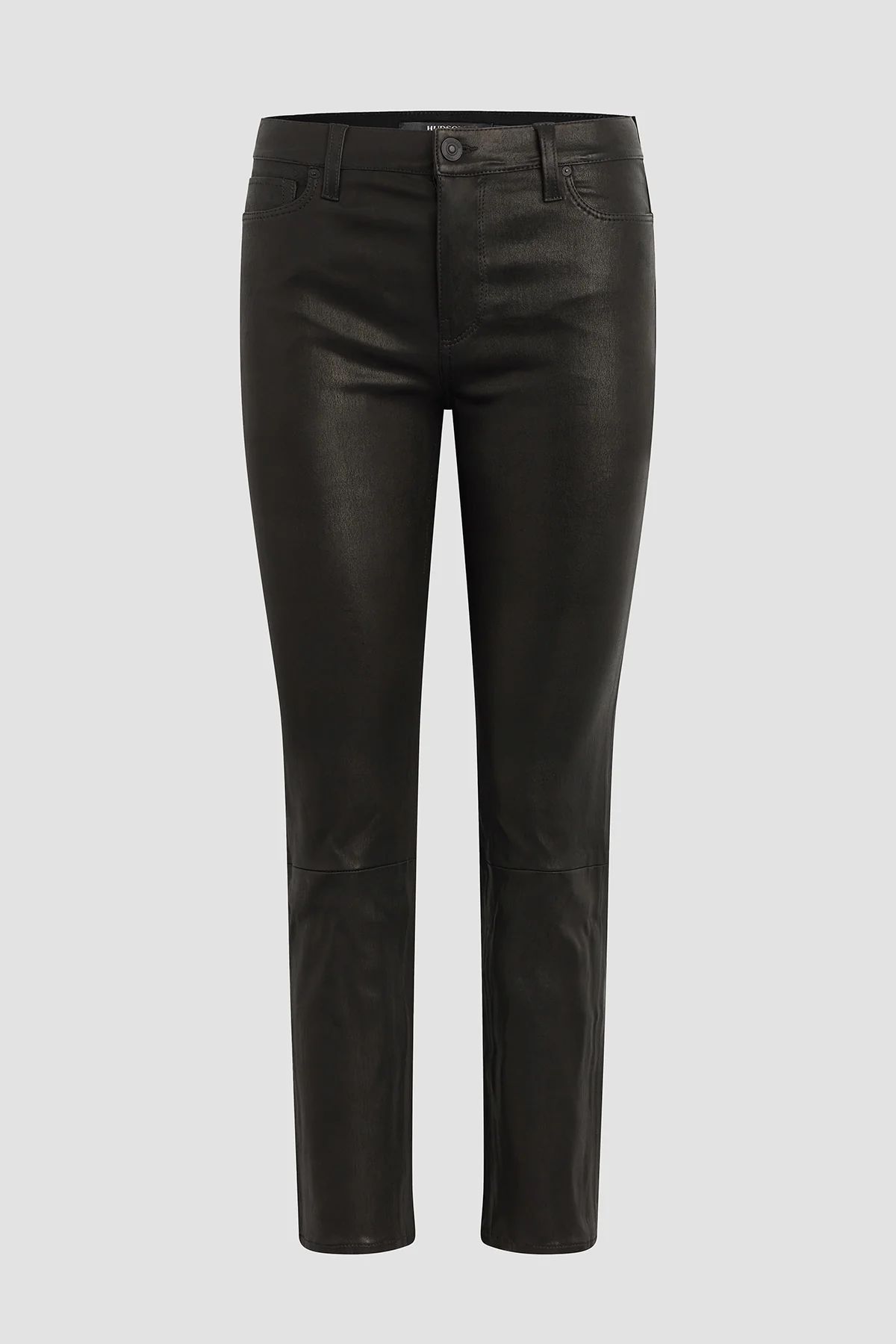Nico Mid-Rise Straight Leather Pant | Hudson Jeans