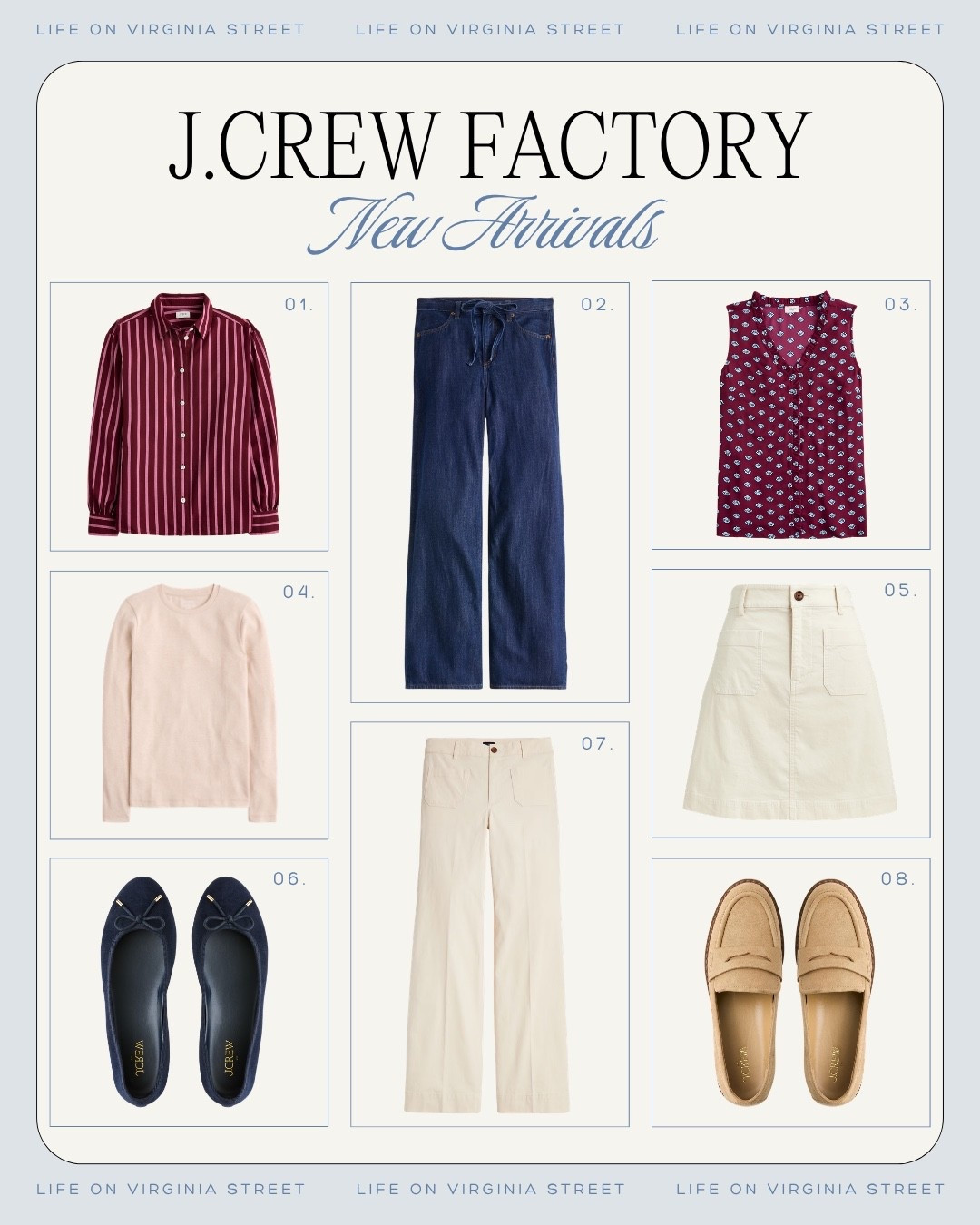 JCrew Factory New Arrivals! 😍

j crew factory, jcrew factory, j crew factory new arrivals, jcrew factory new arrivals, j crew factory women, j crew factory style, j crew factory fall, j crew factory fall fashion, j crew factory fall new arrivals, fall new arrivals, fall fashion, fall outfits, fall outfit ideas, fall wardrobe, fall capsule wardrobe, fall transition outfits, classic fall style, preppy fall style, polished casual, classic wardrobe, elevated basics, affordable fashion, workwear, business casual, office outfits, fall workwear, fall sweaters, crewneck sweater, cardigan sweater, sweater jacket, striped sweater, cotton sweater, fall tops, poplin button down, striped button down, ruffle top, puff sleeve top, long sleeve tee, fall dresses, midi dress, shirt dress, Willa midi dress, printed dress, fall pants, Lizzie wide leg pants, wide leg trousers, straight leg pants, fall jeans, wide leg jeans, flare jeans, dark wash jeans, midi skirt, fall skirts, fall jackets, blazer, lady jacket, loafers, ballet flats, slingback flats, fall shoes, leather handbag, suede handbag, structured tote, fall accessories, stripes, gingham, polka dots, animal print, plaid, chocolate brown outfit, burgundy outfit, vintage burgundy, dark green outfit, navy outfit, camel outfit, neutral fall outfit, fall layering, wardrobe staples, classic preppy style, modern classic style, women over 30 style, women over 40 style, tall friendly fashion, petite friendly fashion, affordable workwear, designer inspired fashion, polished fall outfits, everyday fall outfits

#LTKgrwm #LTKootd #LTKSeasonal