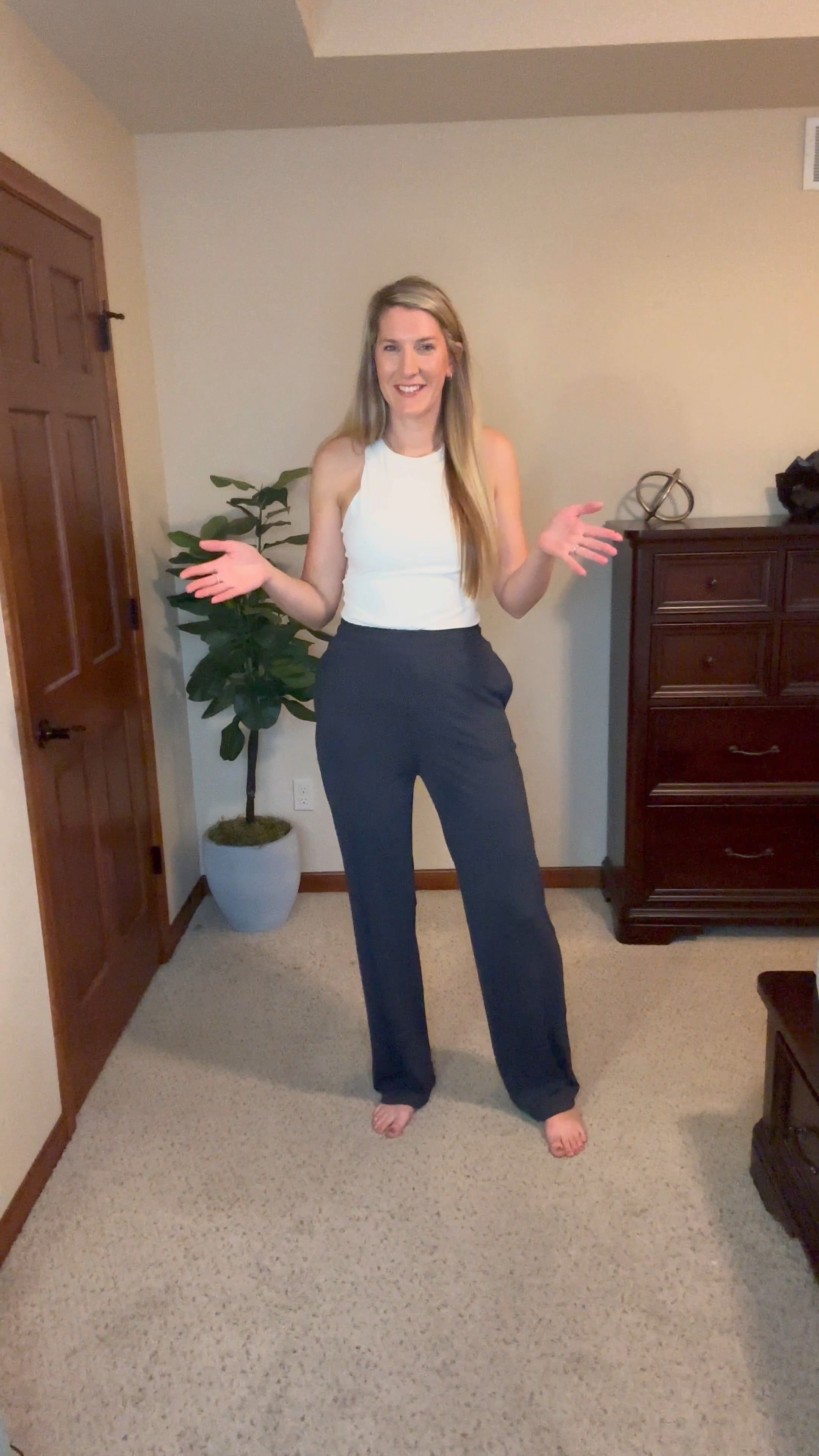 Amazon floor length athletic pants on my 35” inseam frame! They come in 32” or 34” lengths- I’m wearing the medium 34”. 

Love, love or love? ❤️ 
So cozy! 

#LTKMostLoved #LTKSeasonal #LTKfindsunder50