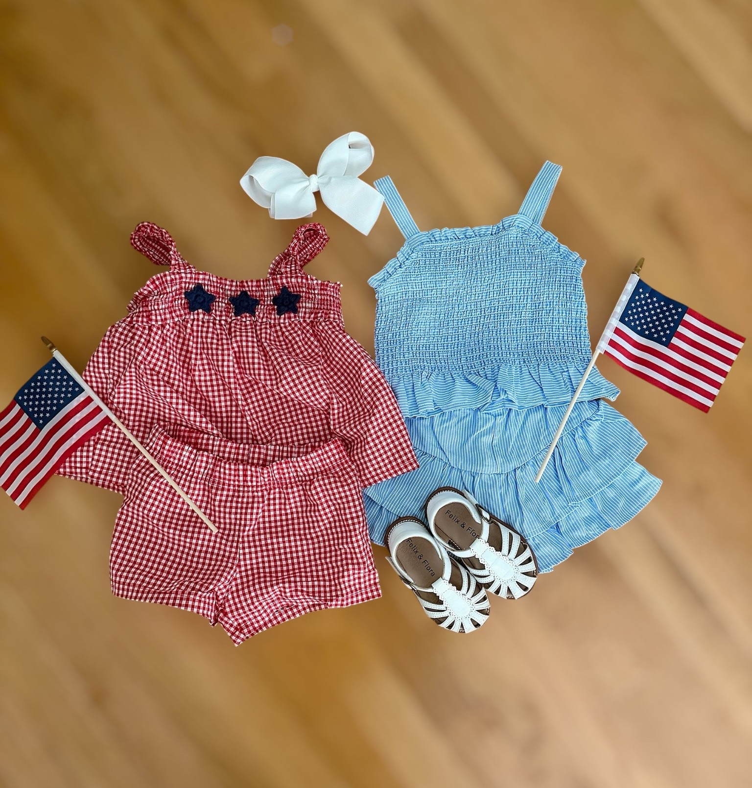 Toddler Patriotic Outfits 🇺🇸❤️💙


The sweetest little red, white, and blue looks for your girls this summer 🇺🇸✨ These toddler outfits are perfect for Memorial Day, Fourth of July, and all your warm-weather celebrations! I love the smocked details, ruffle hems, and classic gingham—paired with the cutest neutral sandals and bows 🤍🎀 Such an easy, affordable way to dress them festive and comfy!

toddler 4th of july outfit, patriotic kids outfits, red white and blue style, toddler girl summer outfits, walmart kids finds, affordable kids clothes, classic preppy style kids, sibling outfit ideas, white toddler sandals 

#LTKKids #LTKBaby #LTKmomlife