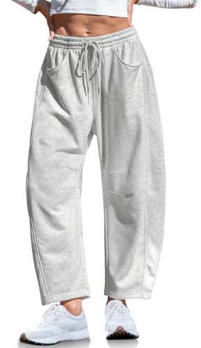 TARSE Women’s Barrel Sweatpants Loose Fit Lounge Pants Casual Wide Leg Pants Cotton Comfy Elast... | Amazon (US)
