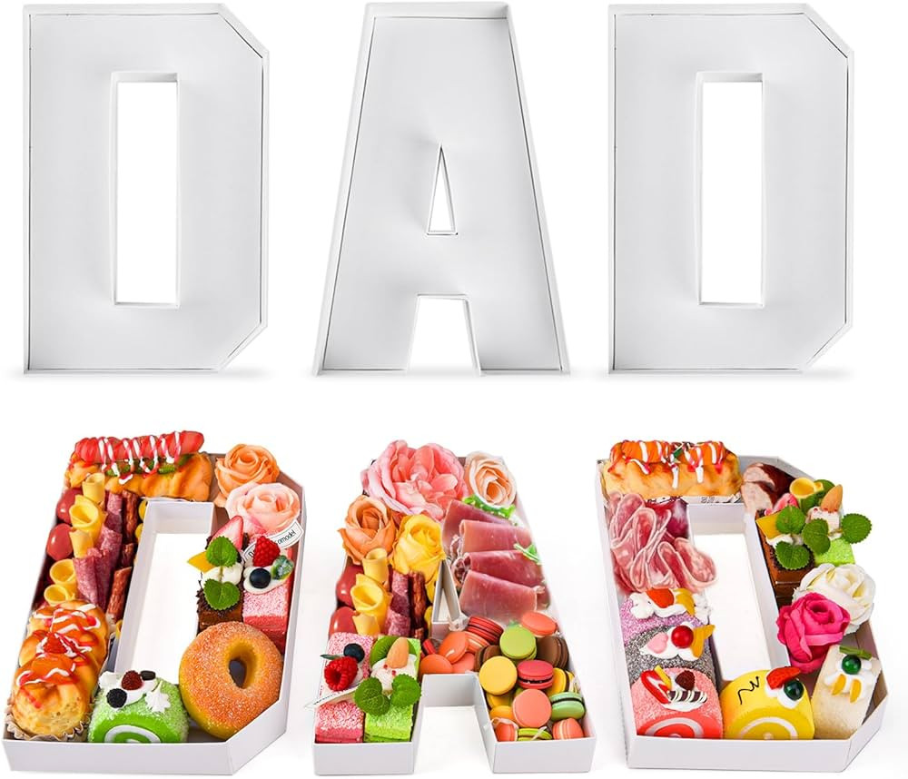 Father's Day Cardboard Letter for Charcuterie Dad Fillable Tray Charcuterie Paper Box for Dad Bir... | Amazon (US)