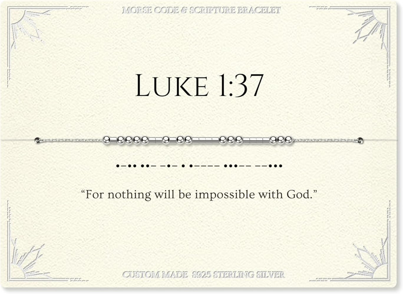 Sterling Silver Christian Bracelets for Women | Bible Verse Morse Code | S925 Bracelets Inspirati... | Amazon (US)
