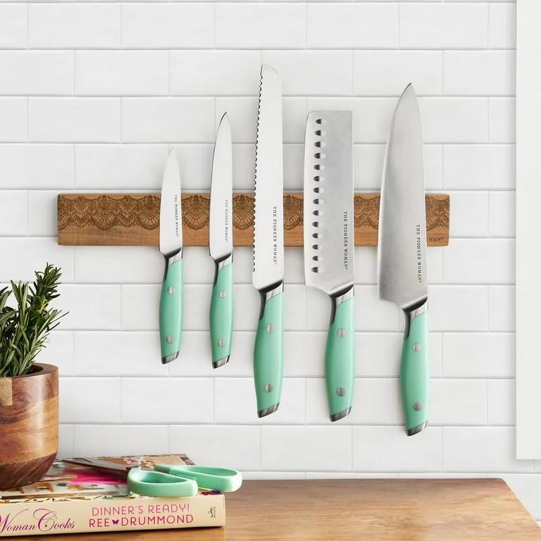 The Pioneer Woman Vintage Lace 15-Inch Acacia Wood Magnetic Wall Strip | Walmart (US)