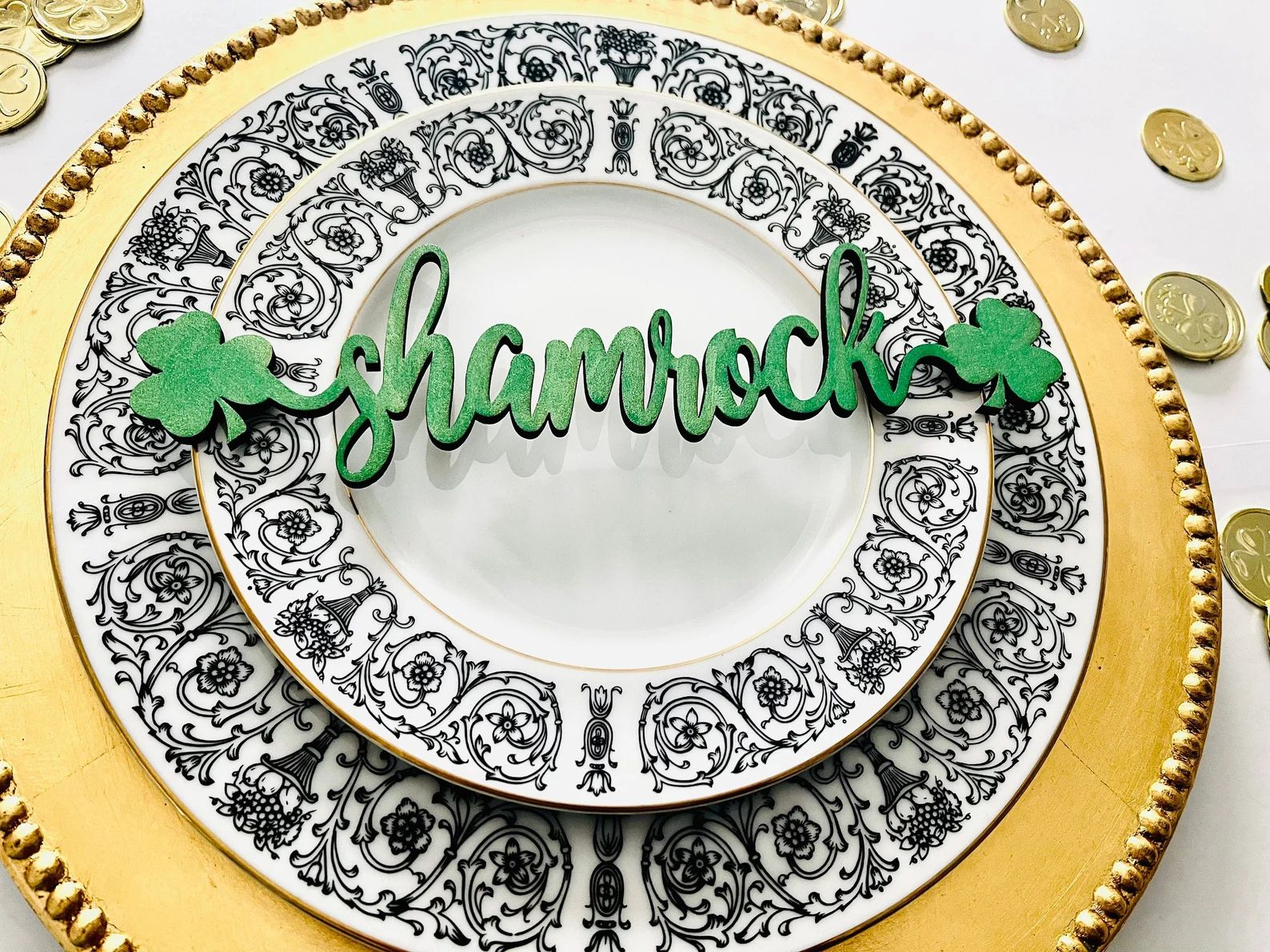 St. Patrick's Day Party Decor Place Setting Words Table | Etsy | Etsy (US)