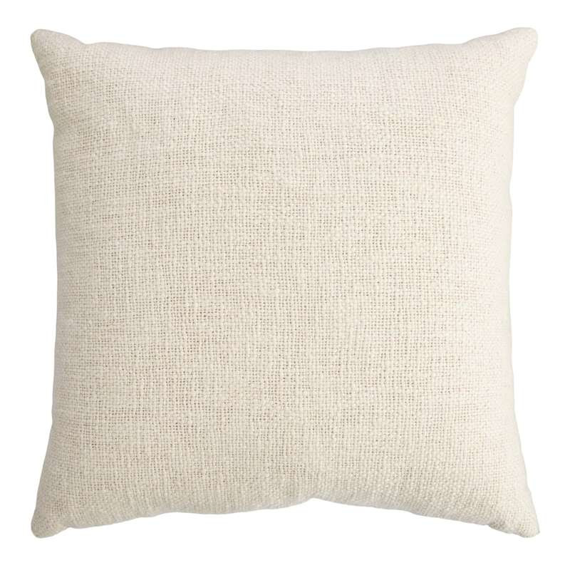White Cap Grey Crosshatch Textured Throw Pillow, 20" | At Home