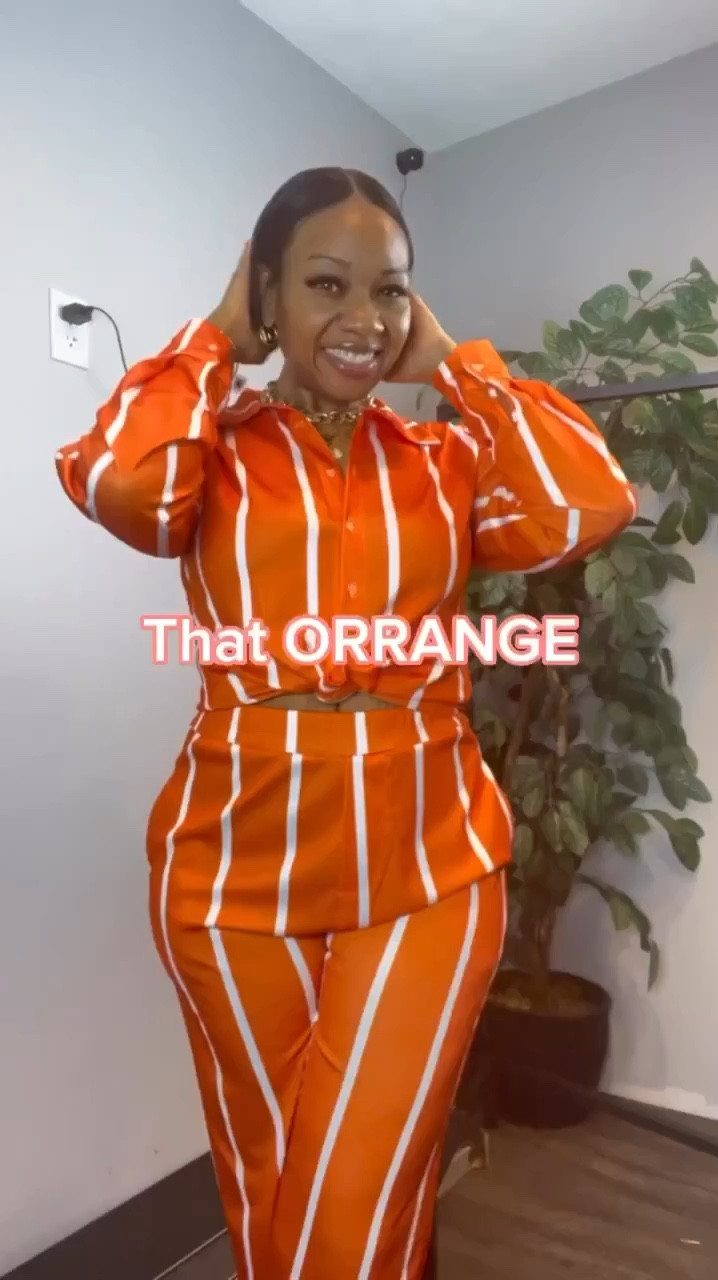 Orange & White Striped Two Piece Set

#LTKFindsUnder50 #LTKVideo #LTKStyleTip