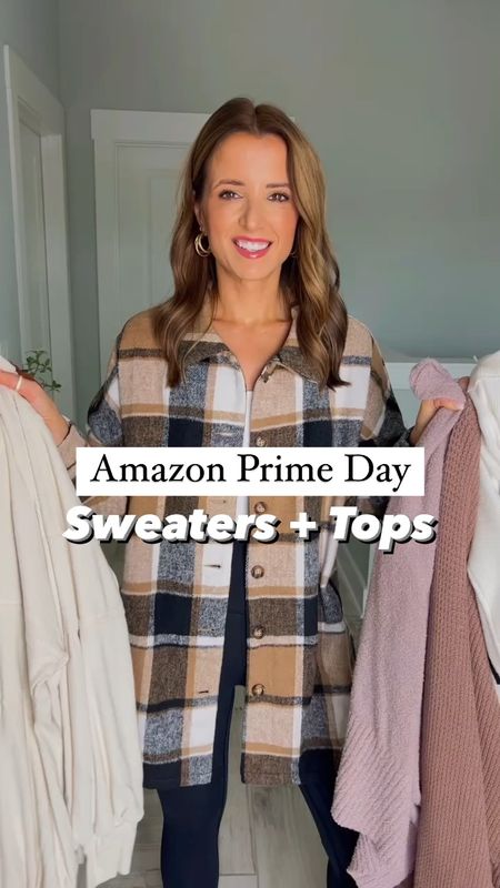 Fall outfits. Fall sweaters. Amazon Prime day sweaters and tops. Amazon shacket (small, color is multicolor). Amazon long cardigan (small, color khaki). Amazon turtleneck sweater (XS, color auburn). Amazon soft sweater (XS, color purple). Amazon leggings (XS). Amazon knee high boots (TTS). Nike platform sneakers (TTS, size up if sometimes in between sizes). 

#LTKxPrime #LTKshoecrush #LTKfindsunder50