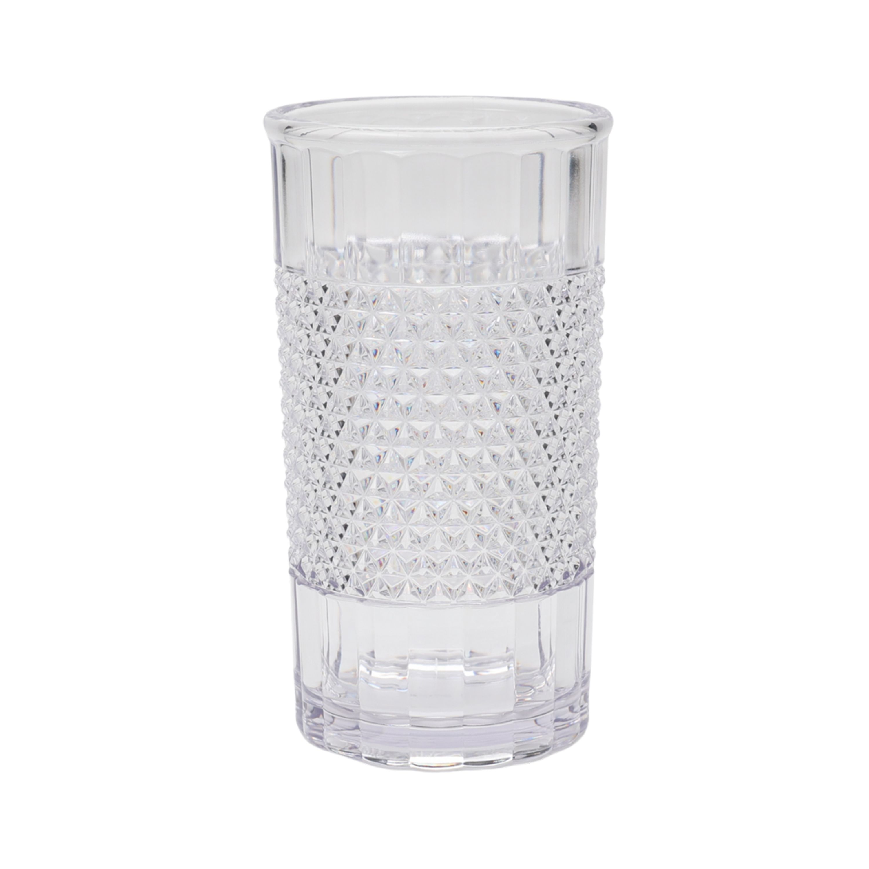 Mainstays 20-Ounce Acrylic Tall Diamond Textured Tumbler, Clear | Walmart (US)