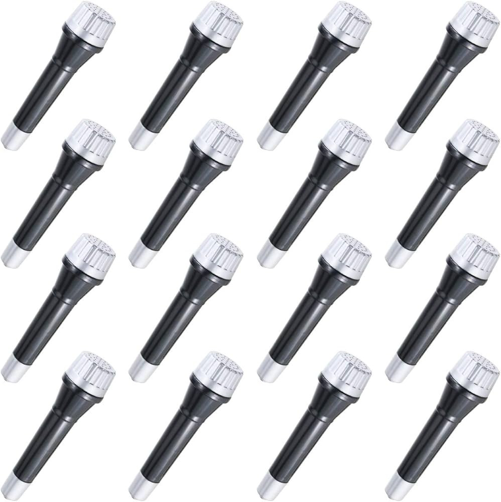 16 Pack Plastic Microphones Bulk, Toy Microphone Set Birthday Party Favors - Stage Prop for Girls... | Amazon (US)