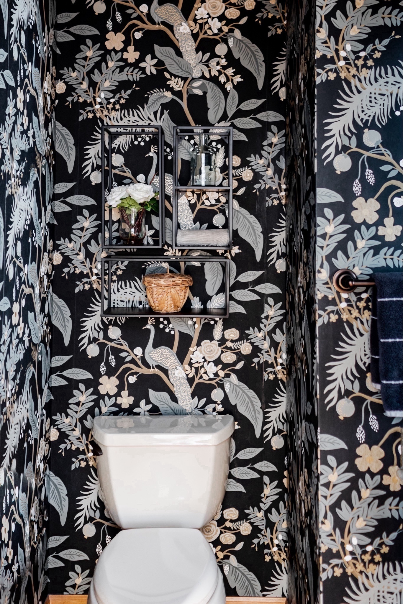 30% off this black peacock wallpaper by Rifle Paper Co. as part of Black Friday and Cyber Monday deals! Used in the powder bath from our #bloomingtonpowder project!

#LTKsalealert #LTKhome #LTKCyberWeek