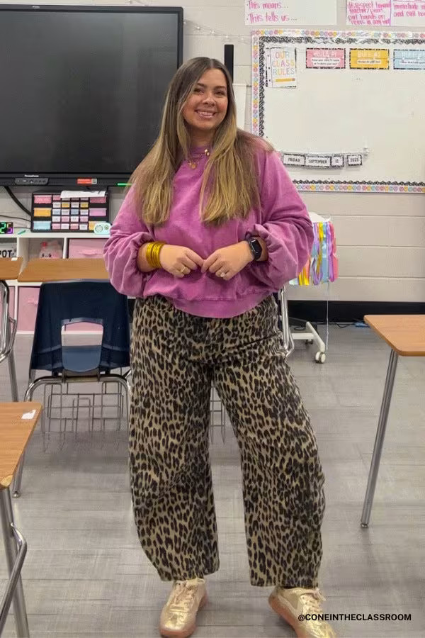 Thrill Seeker Leopard Barrel Jeans — Three Bird Nest | Three Bird Nest