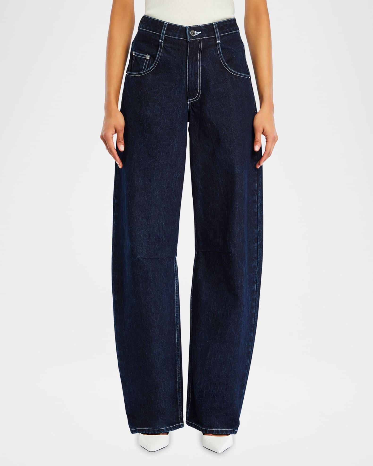 Marbel Barrel-Leg Jeans | Neiman Marcus