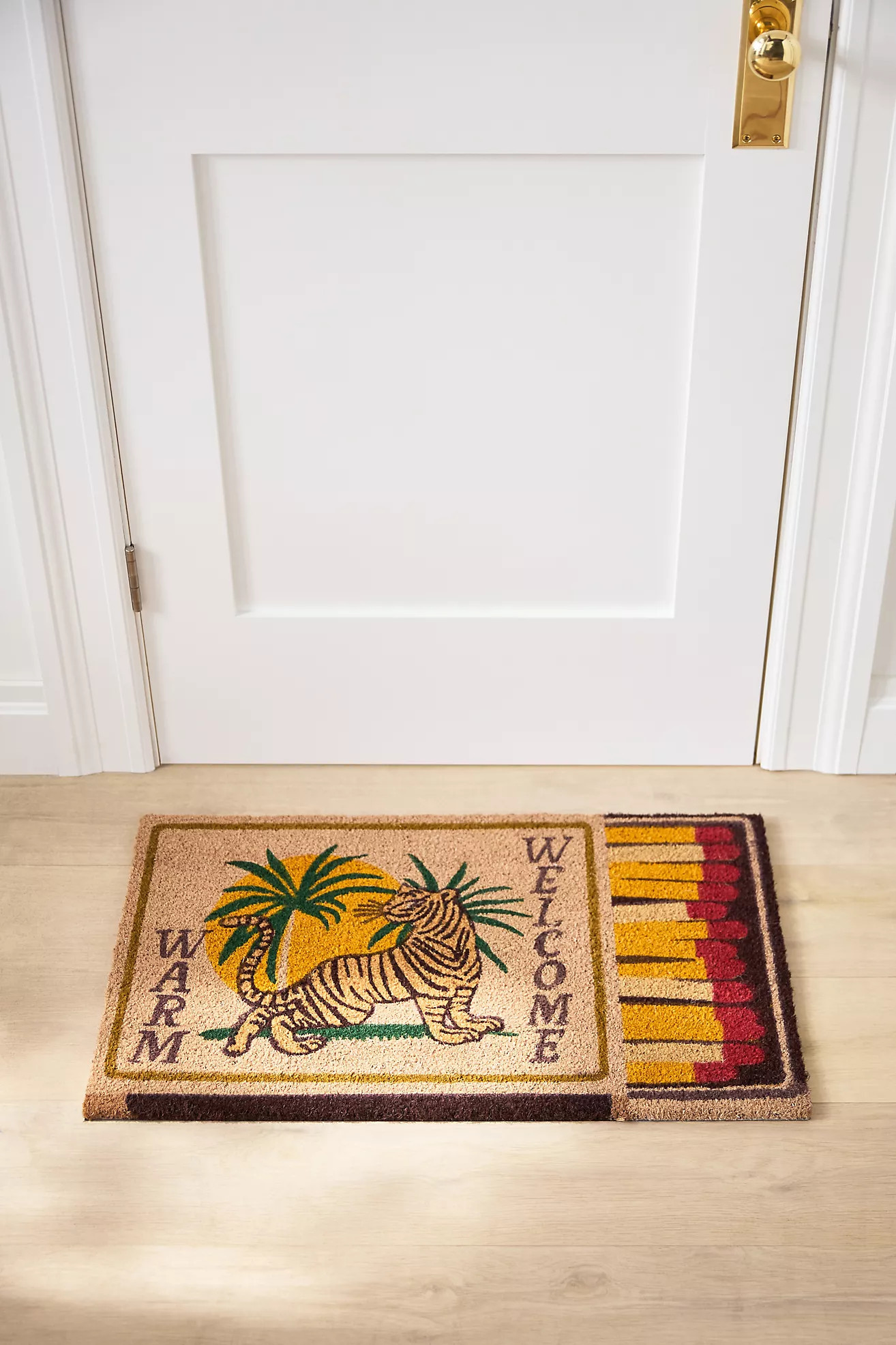 Matchbook Tiger Coir Printed Doormat | Anthropologie (US)