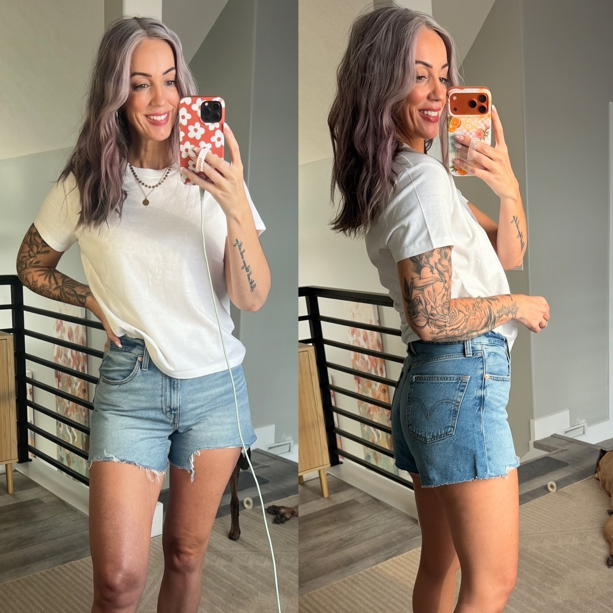 @Levi's classic pieces and summer sale happening now! These Ribcage shorts are TTS. I’m wearing size 27, no stretch so size up if you want a looser fit! 

#LevisLTKPartner

#LTKootd #LTKOver40