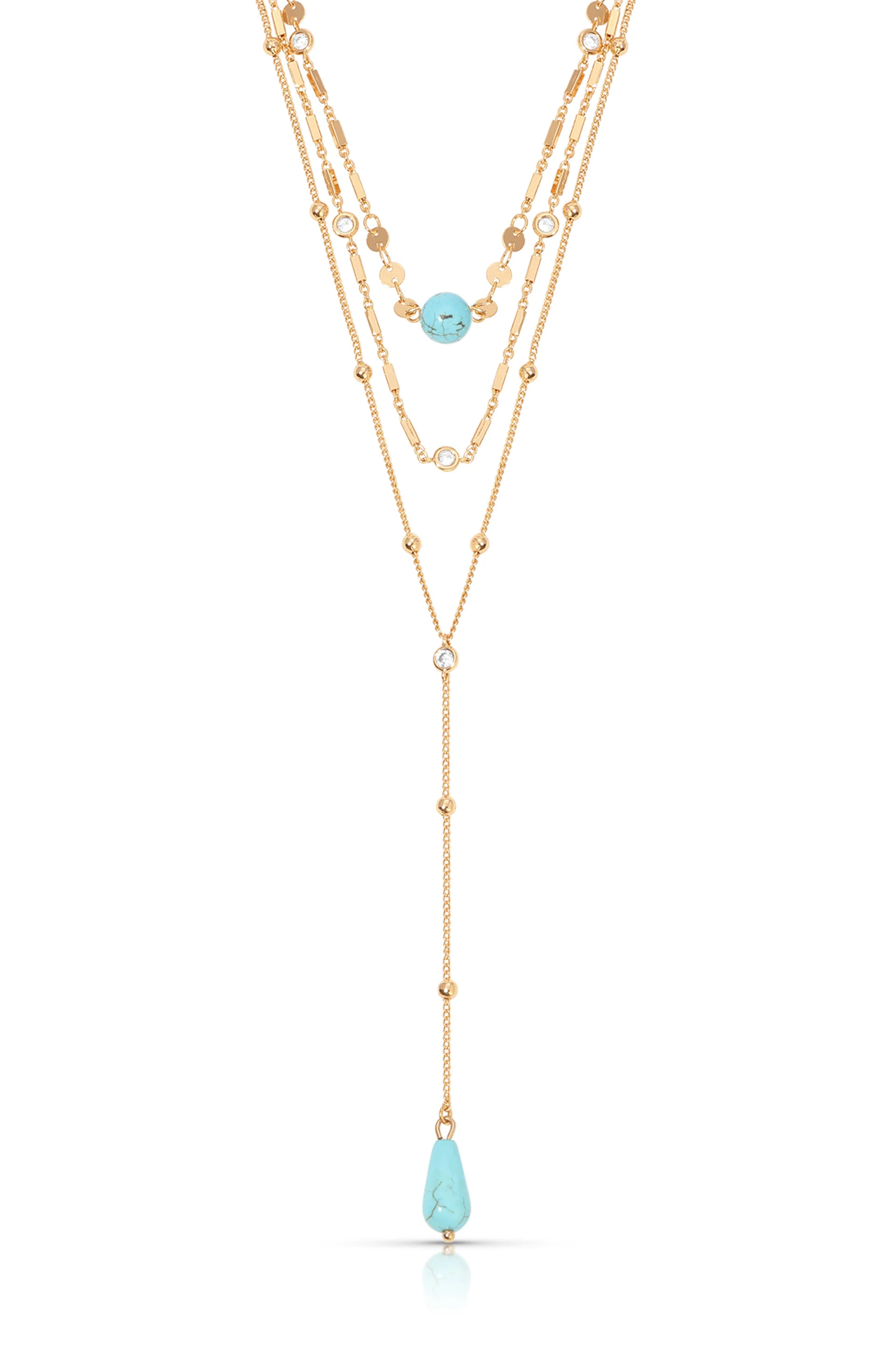 Forever Falling Turquoise Lariat | Ettika