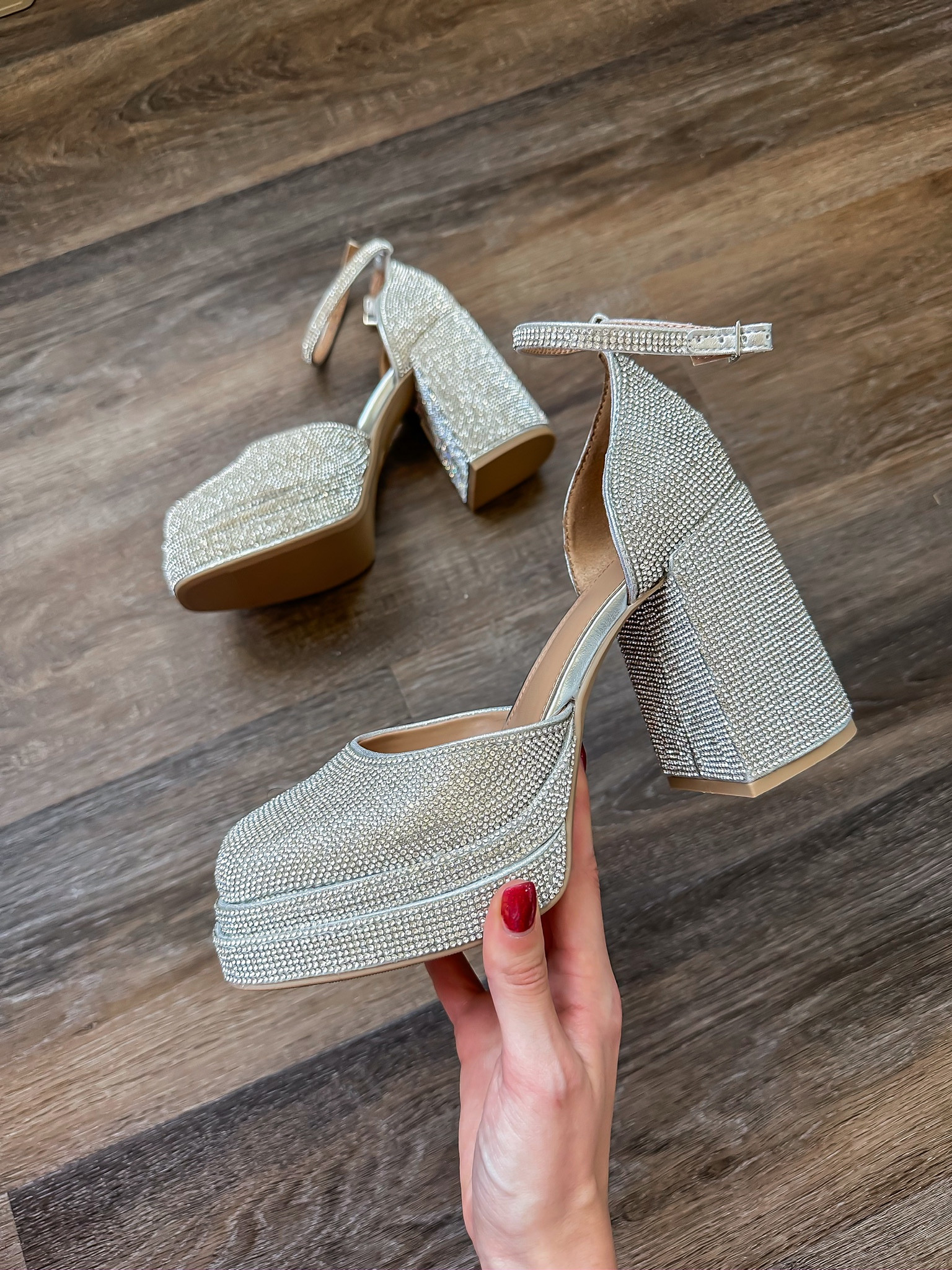 Sparkly platform heels - perfect for holiday parties or girls night out! 

Holiday party outfit // holiday outfit // rhinestone heels // festive shoes // rhinestone platform shoes 

#LTKshoecrush #LTKparties #LTKHoliday