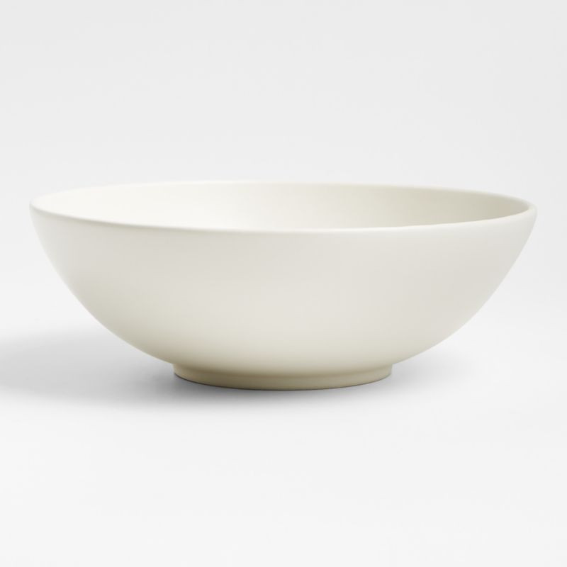 Craft Linen Cream Serving Bowl + Reviews | Crate & Barrel | Crate & Barrel