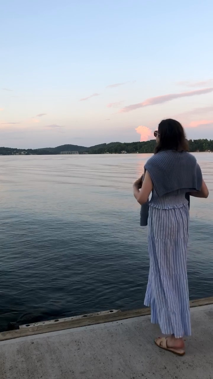 Dreaming of lake nights 🩵

Love Hey blue and white striped dress with a blue cardigan for spring and summer￼

#LTKSeasonal #LTKSaleAlert #LTKdayinmylife