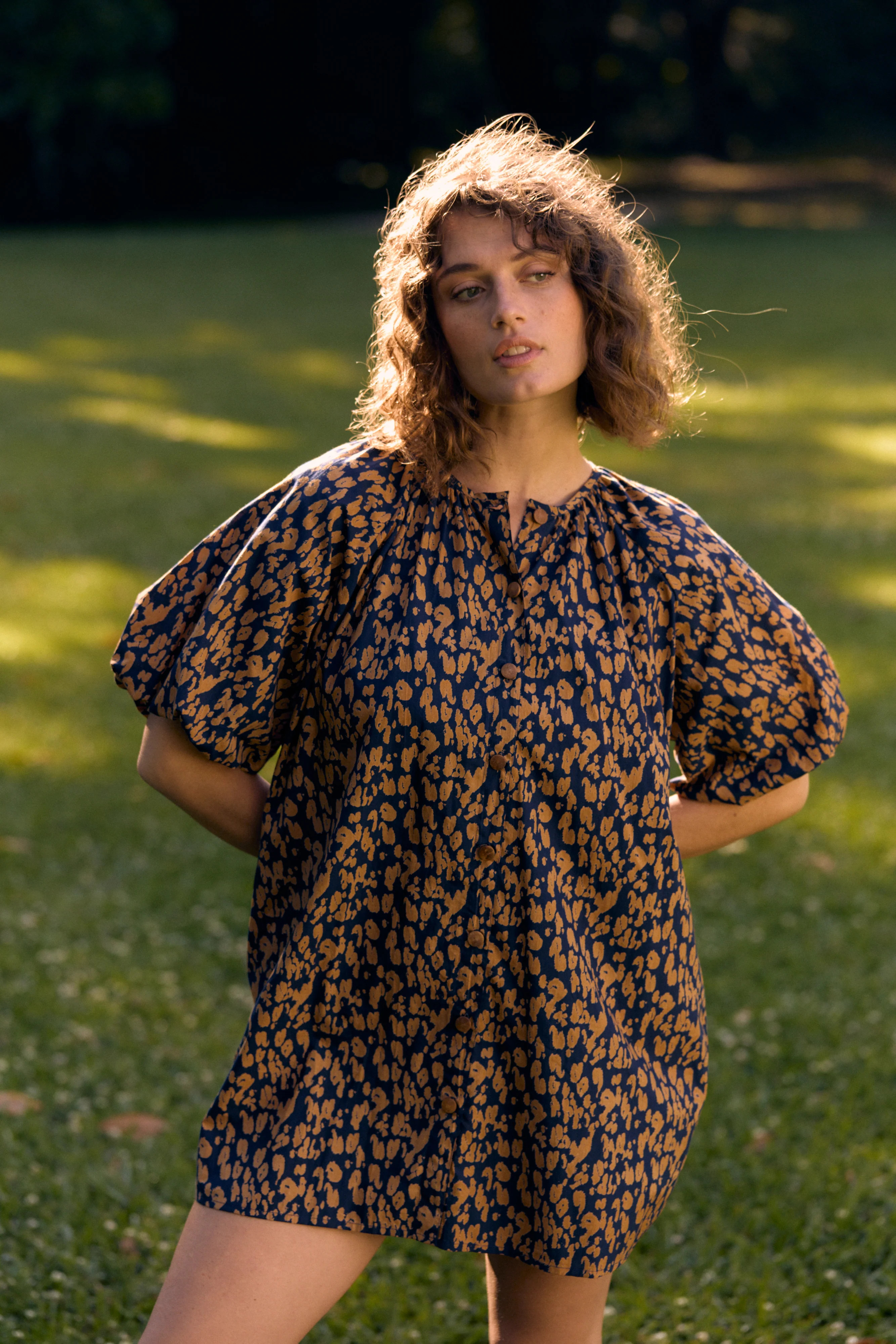 Frannie Dress, Spotted Camel | Olivia by Livro