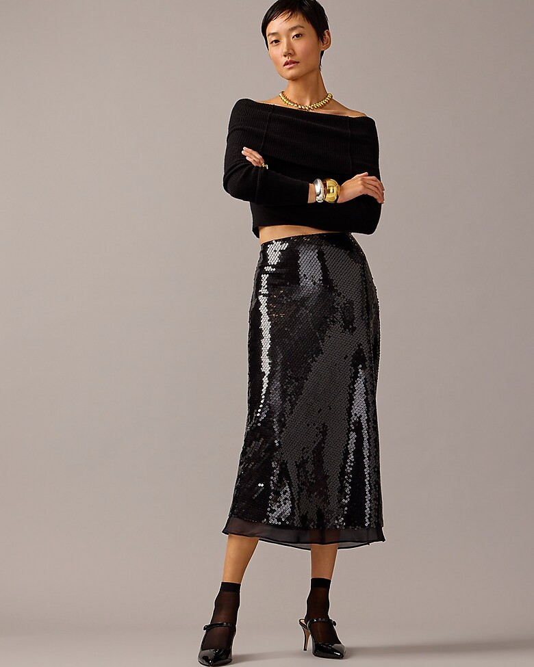 Limited-edition Anna October© X J.Crew sequin skirt | J. Crew US